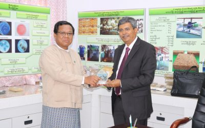 စိုက်ပျိုးရေးသုတေသနဦးစီးဌာန စပါးဇီဝဥယျာဉ် သုတေသနဌာနစုသို့ အိန္ဒိယပြည်ပရေးရာ ဝန်ကြီးဌာနမှ တွဲဖက်အတွင်းဝန် (ဝါရင့်ညွှန်ကြားရေးမှူးချုပ်) မစ္စတာ ပရာဘတ်ကူးမား ဦးဆောင်သော ကိုယ်စားလှယ်အဖွဲ့ လာရောက်လေ့လာခြင်း