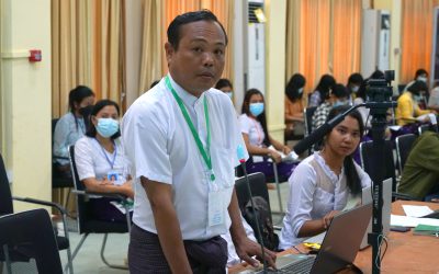 ဗီဇပြုပြင်ပြီး စပါးလိုင်းများရှိ အစေ့လက္ခဏာများတိုင်းတာခြင်းနှင့် ဆားငန်ဒဏ်ခံနိုင်ရည်ရှိမှုကို ထိန်းချုပ်သော ဗီဇများအားလေ့လာခြင်း သုတေသနစာတမ်းဖတ်ကြားခြင်း