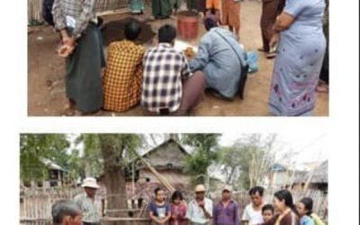 စိုက်ပျိုးရေးသုတေသနဦးစီးဌာနမှ ပညာရှင်များ တောင်သူအခြေပြု သုတေသနစခန်း တစ်ခုဖြစ်သည့် မဒေါ့ပင်ကျေးရွာအုပ်စု၊အောင်းကြီးကုန်းကျေးရွာ ရှိတောင်သူများနှင့် ဆွေးနွေးခြင်း