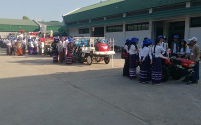 စိုက်ပျိုးရေးတက္ကသိုလ်နောက်ဆုံးနှစ် ကျောင်းသားများ စက်မှုလယ်ယာ သင်တန်းကျောင်း(ရေဆင်း)သို့ လာရောက်လေ့လာခြင်း